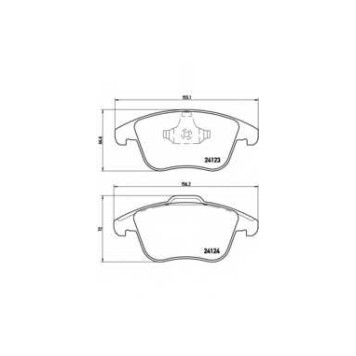 Колодки тормозные дисковые для LAND ROVER DISCOVERY(LC), RANGE ROVER EVOQUE(LV) <b>BREMBO P 44 020</b>