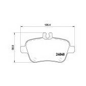 Колодки тормозные дисковые для MERCEDES A(W176), B(W242,W246), CLA(C117,X117), GLA(X156), SLK(R172) <b>BREMBO P 50 091</b>