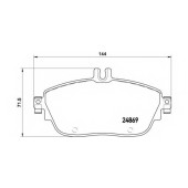 BREMBO P50093 - колодки тормозные, передние