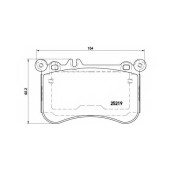 Колодки тормозные дисковые для MERCEDES CLS(C218), E(S212,W212), SLK(R172) <b>BREMBO P 50 098</b>
