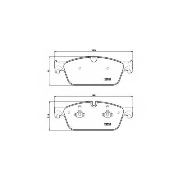 BREMBO P50102 - колодки тормозные, передние