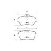 Колодки тормозные дисковые для MERCEDES SL(R231) <b>BREMBO P 50 103</b>