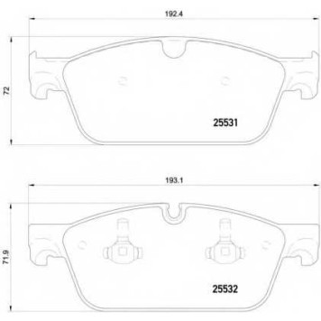 BREMBO P50112 - колодки тормозные, передние