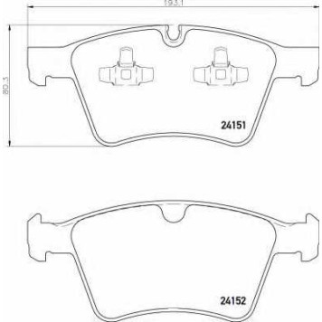 Колодки тормозные дисковые для MERCEDES GL(X164), M(W164) <b>BREMBO P 50 115</b>