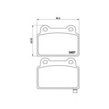 Колодки тормозные дисковые для MITSUBISHI LANCER(CY/Z#A) <b>BREMBO P 54 052</b>