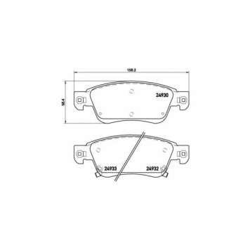 Колодки тормозные дисковые для INFINITI EX, G <b>BREMBO P 56 080</b>