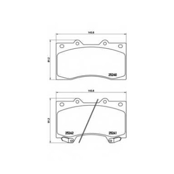 BREMBO P56081 - колодки тормозные, передние