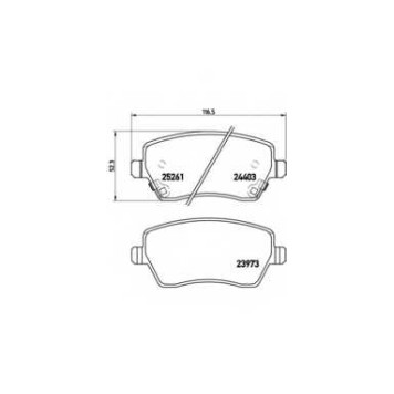 Колодки тормозные дисковые для NISSAN MICRA(K13), NOTE(E12) <b>BREMBO P 56 086</b>
