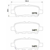 Колодки тормозные дисковые для INFINITI EX, FX, G, M, M35, M37, Q50, Q60, Q70, QX50 / NISSAN JUKE, LEAF, SENTRA, SERENA, TEANA, TIIDA <b>BREMBO P 56 087</b>