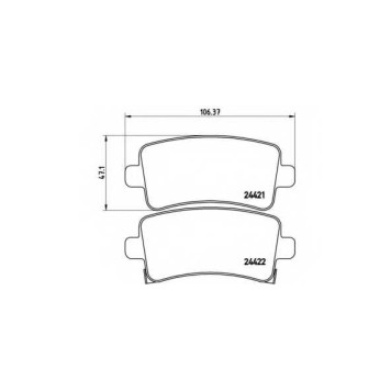 Колодки тормозные дисковые для CHEVROLET MALIBU(V300) / OPEL INSIGNIA / SAAB 9-5(YS3G) <b>BREMBO P 59 059</b>