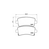 Колодки тормозные дисковые для CHEVROLET MALIBU(V300) / OPEL INSIGNIA / SAAB 9-5(YS3G) <b>BREMBO P 59 060</b>