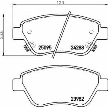 Колодки тормозные дисковые для OPEL ADAM <b>BREMBO P 59 081</b>