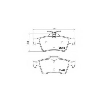 Колодки тормозные дисковые для PEUGEOT 508 <b>BREMBO P 61 110</b>