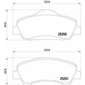 Колодки тормозные дисковые для CITROEN C-ELYSEE, C4 CACTUS / PEUGEOT 301, 308 <b>BREMBO P 61 113</b>