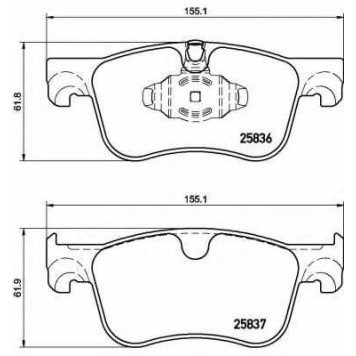 Колодки тормозные дисковые для CITROEN C4 <b>BREMBO P 61 116</b>
