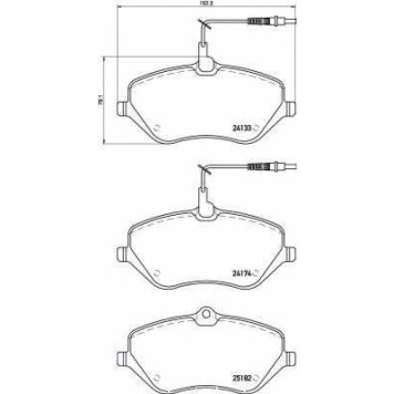 Колодки тормозные дисковые для CITROEN C5(RD#,TD#), C6(TD#) / PEUGEOT 407(6C#,6D#,6E#) <b>BREMBO P 61 119</b>
