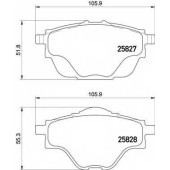 Колодки тормозные дисковые для CITROEN C4 / PEUGEOT 308 <b>BREMBO P 61 124</b>