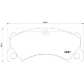 Колодки тормозные дисковые для PORSCHE CAYENNE(92A), MACAN(95B), PANAMERA(970) / VW TOUAREG(7P5) <b>BREMBO P 65 021</b>
