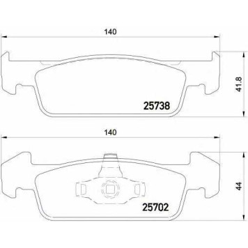 Колодки тормозные дисковые для RENAULT LOGAN, SANDERO/STEPWAY <b>BREMBO P 68 060</b>