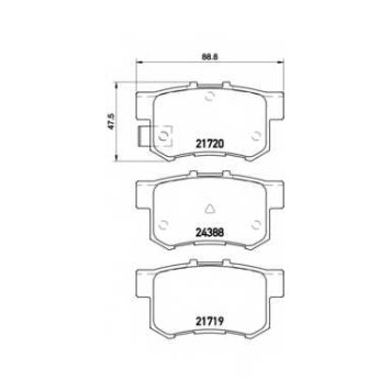 Колодки тормозные дисковые для FIAT SEDICI(FY#) / HONDA CIVIC(FA,FD) / SUZUKI SX4(EY,GY) <b>BREMBO P 79 027</b>