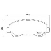 Колодки тормозные дисковые для NISSAN QASHQAI(J10,JJ10), X-TRAIL(T32#) / SUZUKI KIZASHI(FR) <b>BREMBO P 79 028</b>