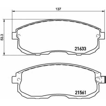 Колодки тормозные дисковые для SUZUKI SX4(EY,GY) <b>BREMBO P 79 030</b>