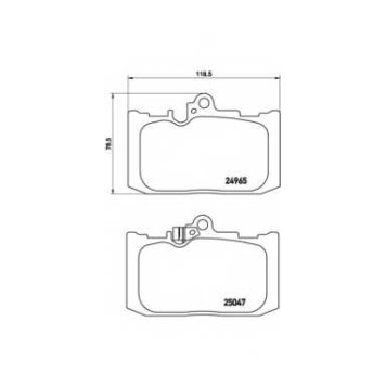 Колодки тормозные дисковые для LEXUS GS(GRL1#,GWL1#), RC(AVC1#,GSC1#,USC1#) <b>BREMBO P 83 131</b>