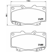 Колодки тормозные дисковые для TOYOTA FORTUNER(GGN5#, GGN6#, KUN5#, KUN6#, LAN5#, TGN5#, TGN6#), HILUX(GGN#, KUN#, LAN#, TGN#) <b>BREMBO P 83 151</b>