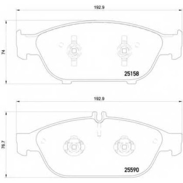 Колодки тормозные дисковые для AUDI A6(4G2, 4G5, 4GC, 4GD, 4GH, 4GJ, C7), A7(4GA, 4GF), A8(4H#) <b>BREMBO P 85 127</b>