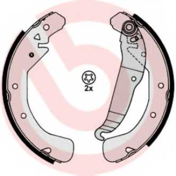 Комплект тормозных колодок для CHEVROLET CORSA, ZAFIRA(F75) / OPEL ASTRA(51#, 52#, 55#, F08#, F35#, F48#, F69#, F70, L67), VECTRA(31#, 36#, 38#), ZAFIRA(F75#) <b>BREMBO S 59 517</b>