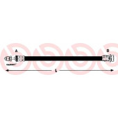 Тормозной шланг BREMBO T 24 134