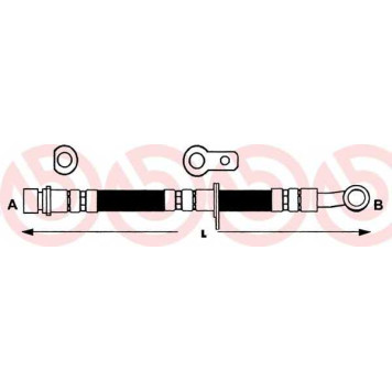Тормозной шланг BREMBO T 28 014