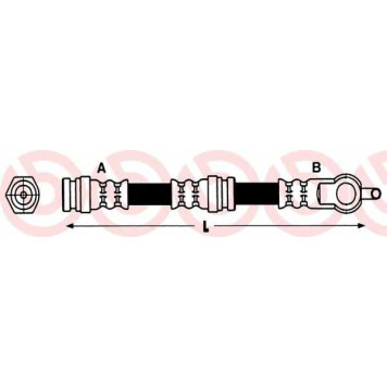 Тормозной шланг BREMBO T 49 050