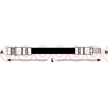 BREMBO T61036 - шланг тормозной, передний левый/правый