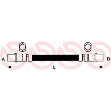 BREMBO T85042 - шланг тормозной, передний левый/правый