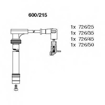 Комплект проводов зажигания BREMI 600/215