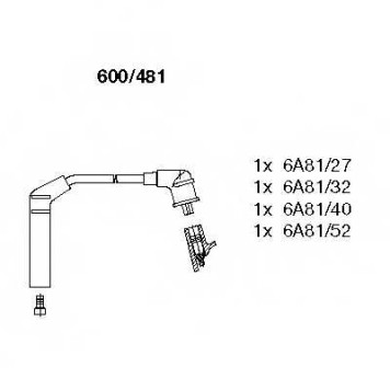 Комплект проводов зажигания BREMI 600/481