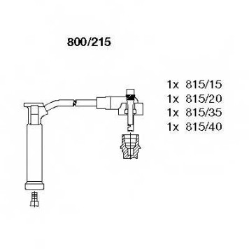 Комплект проводов зажигания BREMI 800/215