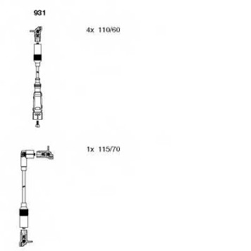 Комплект проводов зажигания BREMI 931