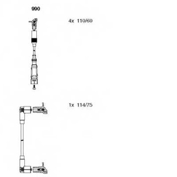 Комплект проводов зажигания BREMI 990