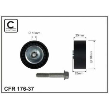 Натяжной ролик поликлинового ременя CAFFARO 176-37