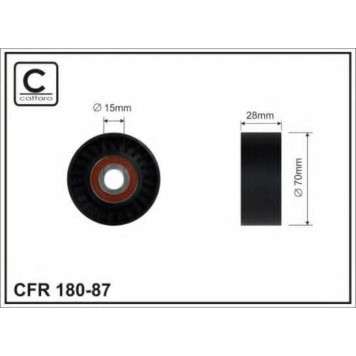 Натяжной ролик поликлинового ременя CAFFARO 180-87