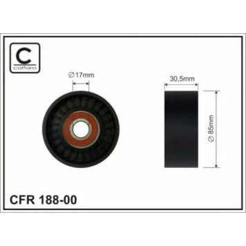 Натяжной ролик поликлинового ременя CAFFARO 188-00