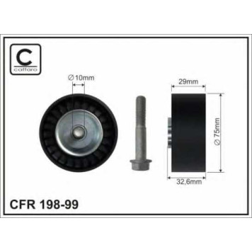 Паразитный / ведущий ролик поликлинового ременя CAFFARO 198-99
