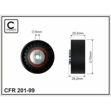 Натяжной ролик поликлинового ременя CAFFARO 201-99