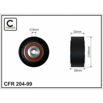 Паразитный / ведущий ролик поликлинового ременя CAFFARO 204-99