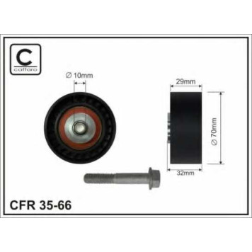 Паразитный / ведущий ролик поликлинового ременя CAFFARO 35-66