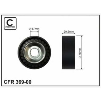 Натяжной ролик поликлинового ременя CAFFARO 369-00