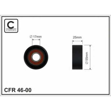 Натяжной ролик поликлинового ременя CAFFARO 46-00
