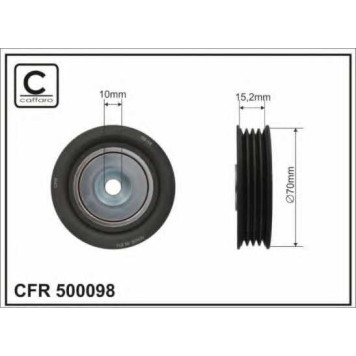 Натяжной ролик поликлинового ременя CAFFARO 500098